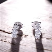 Orecchini Stocco Gioielli Donna in Argento Zircone ORA 410 - ORA 410